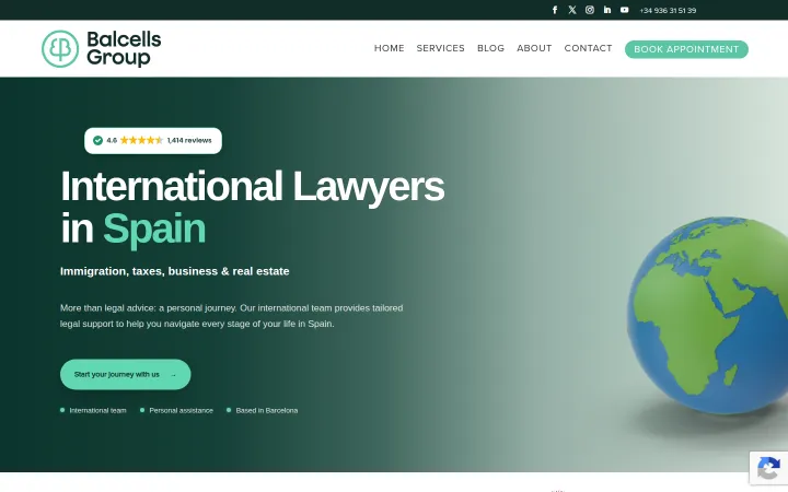 Первый экран официального сайта balcellsgroup.com, снимок от 14.10.2026